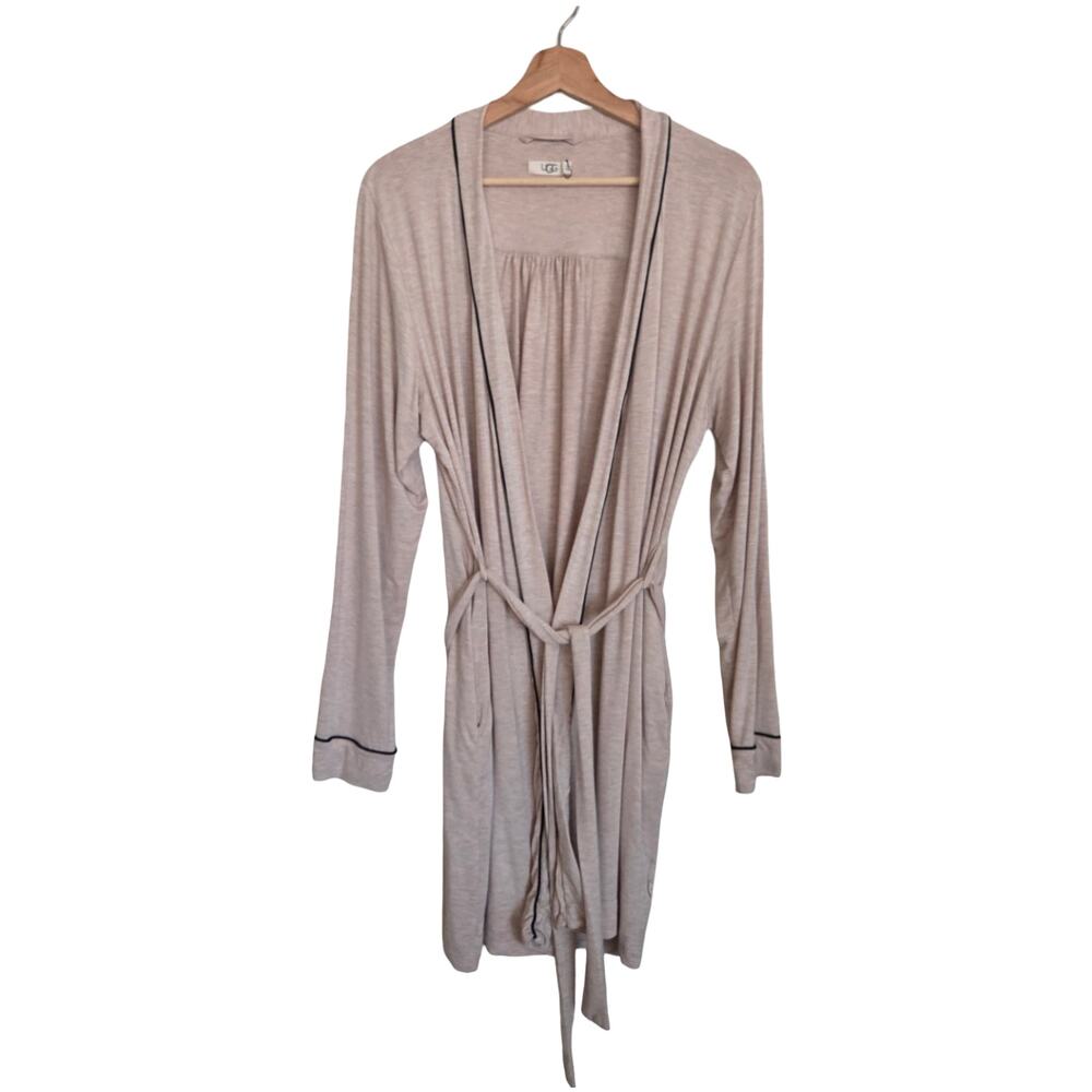 UGG | Aldridge Robe in Oatmeal Cream Color Soft and Lightweight Pockets